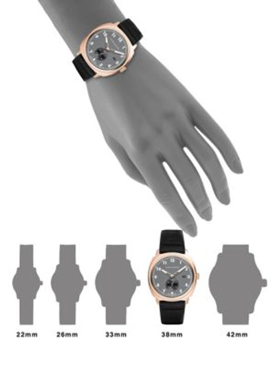 Shop Larsson & Jennings Meridian Leather Strap Watch In Black