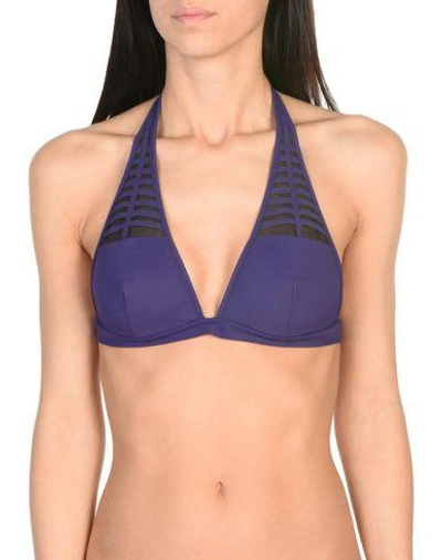 Shop La Perla Bikini Tops In Purple