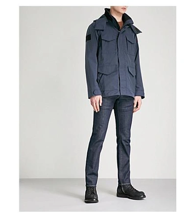 Shop Canada Goose Voyager Hooded Shell Jacket In Polar Sea