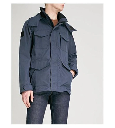 Shop Canada Goose Voyager Hooded Shell Jacket In Polar Sea