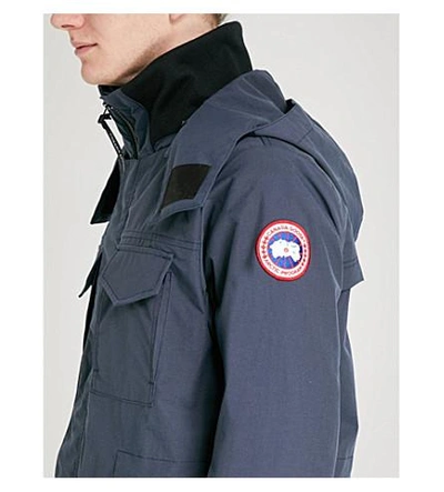 Shop Canada Goose Voyager Hooded Shell Jacket In Polar Sea