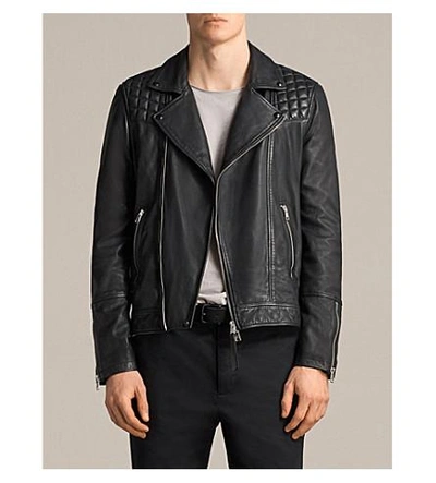 Shop Allsaints Taro Leather Biker Jacket In Black