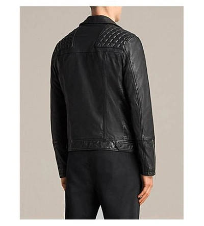 Shop Allsaints Taro Leather Biker Jacket In Black