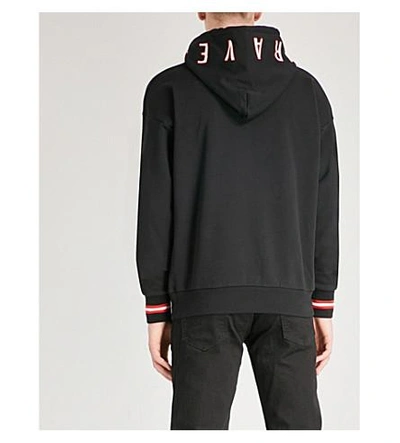 Shop Diesel S-lisa Cotton-jersey Hoody In Black