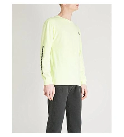 Shop Yeezy Season 5 Calabasas-print Cotton-jersey T-shirt In Frozen Yellow