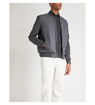 Shop Polo Ralph Lauren Slim-fit Striped Cotton Polo Shirt In Polo Black/grey Heather