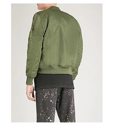 Shop Alpha Industries Ma-1 Shell Bomber Jacket In Sage Green