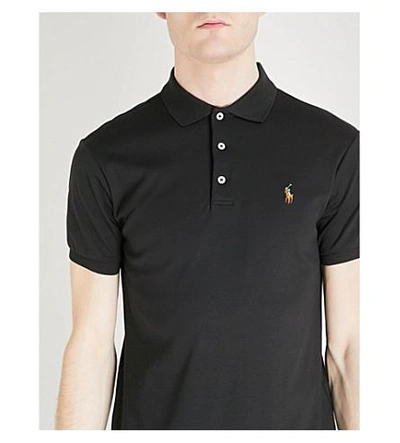 Shop Polo Ralph Lauren Pima Soft Touch Cotton Polo Shirt In Polo Black