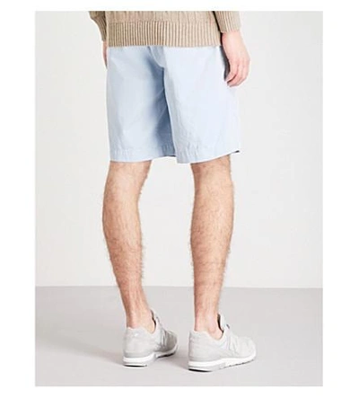 Shop Polo Ralph Lauren Slim-fit Cotton Chino Shorts In Hampton Blue
