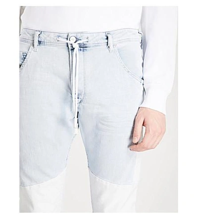 Shop Diesel Krooley Slim-fit Tapered Jeans In Denim