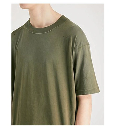 Shop Diesel T-gila Cotton-jersey T-shirt In Olive Night