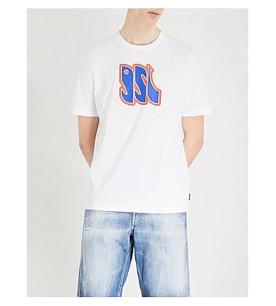 Shop Diesel T-justza Cotton-jersey T-shirt In Bright White