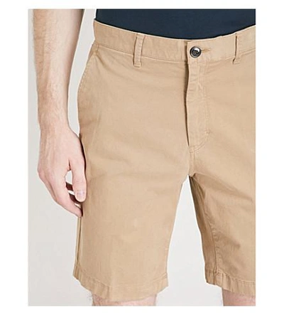 Shop Michael Kors Straight-fit Stretch-cotton Chino Shorts In Khaki