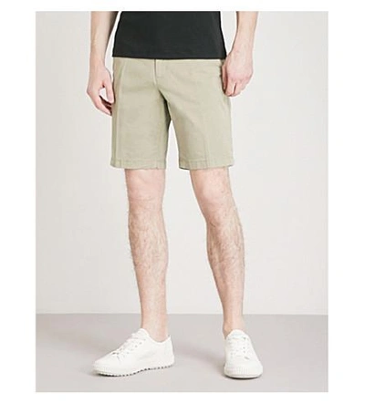 Shop Michael Kors Straight-fit Stretch-cotton Chino Shorts In Thyme Green