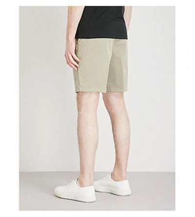 Shop Michael Kors Straight-fit Stretch-cotton Chino Shorts In Thyme Green