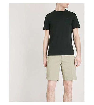 Shop Michael Kors Straight-fit Stretch-cotton Chino Shorts In Thyme Green