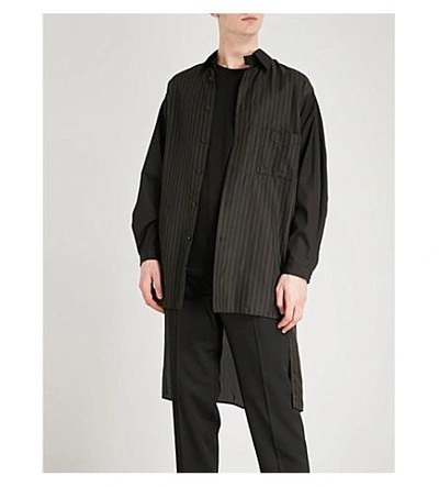 Shop Yohji Yamamoto Double-sleeve Jersey T-shirt In Black