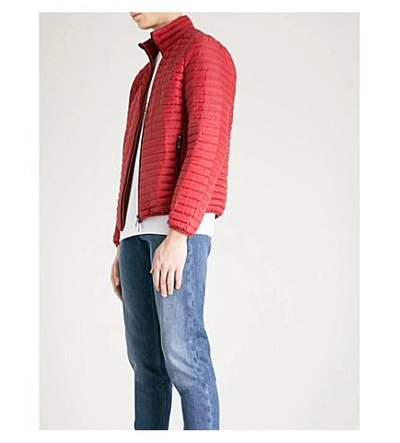 Shop Emporio Armani Quilted Shell-down Jacket In Red