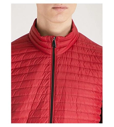 Shop Emporio Armani Quilted Shell-down Jacket In Red