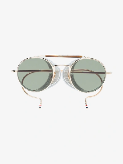 Shop Thom Browne Eyewear Runde Sonnenbrille