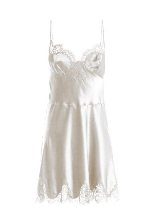 white satin cami dress