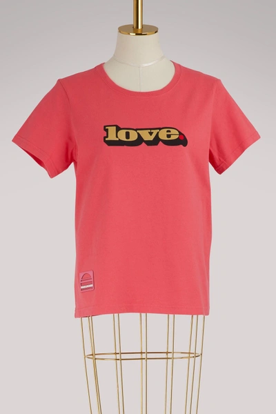 Shop Marc Jacobs Short-sleeved "love" T-shirt In Hot Pink