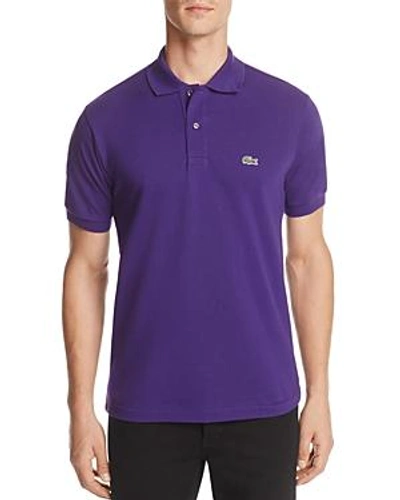 Shop Lacoste Classic Cotton Pique Regular Fit Polo Shirt In Tanzanite Purple