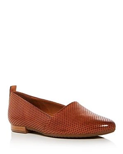 Shop Paul Green Women's Perry Perforated Leather Flats In Cuo