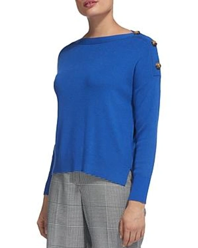 Shop Whistles Button-detail Sweater In Blue