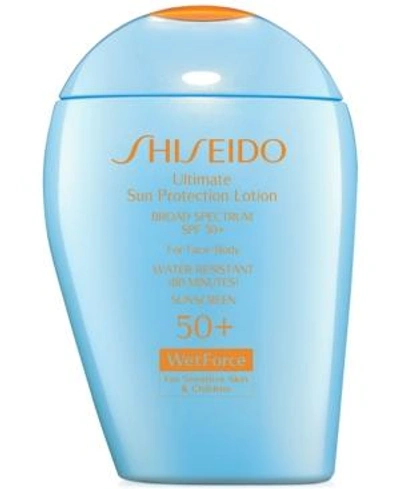 Shop Shiseido Ultimate Sun Protection Lotion Wetforce For Sensitive Skin, 3.3 Fl. Oz.
