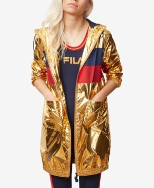 metallic gold fila jacket