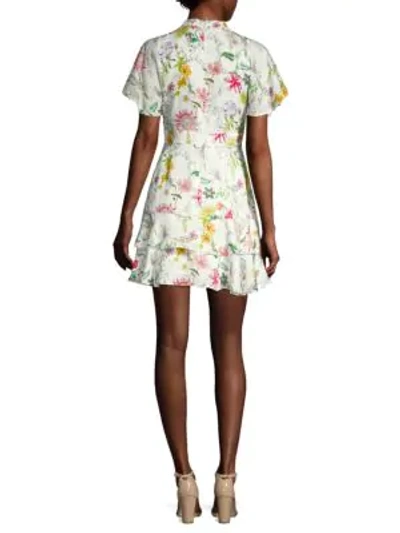 Shop Parker Natalie Floral Mini Dress In Sangria