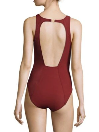Shop Amoressa Faye One-piece Swimsuit In Mahogany