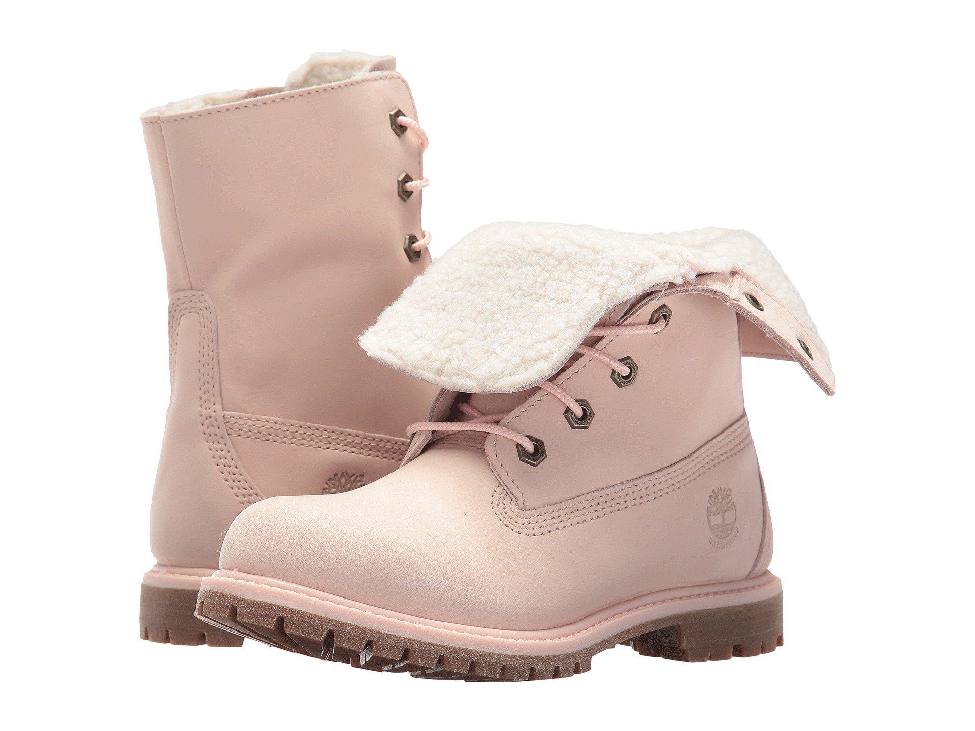 pink nubuck timberlands