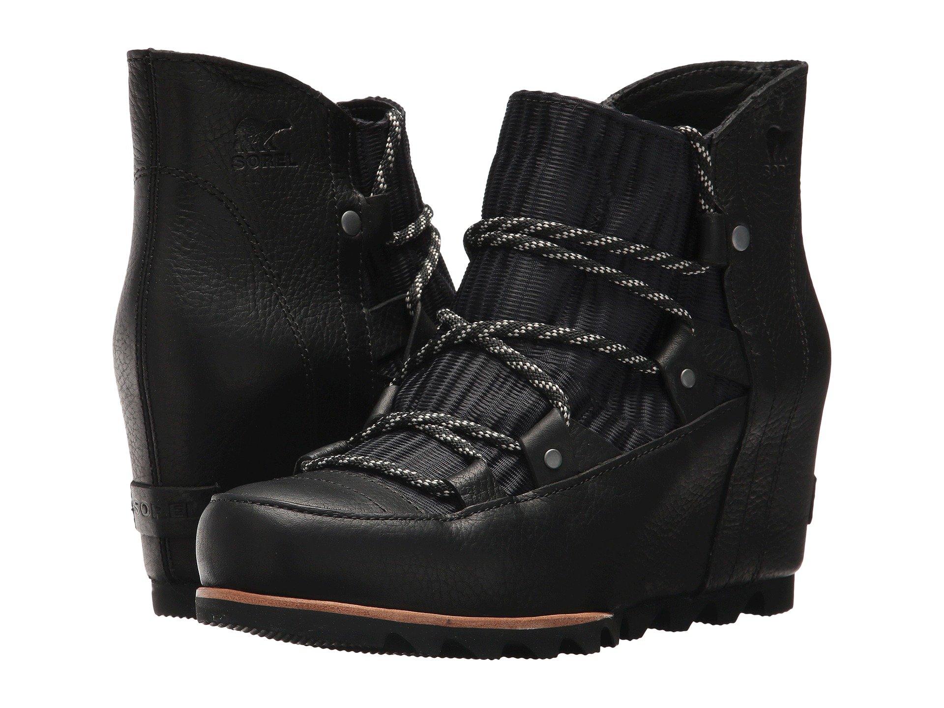 sorel sandy wedge black