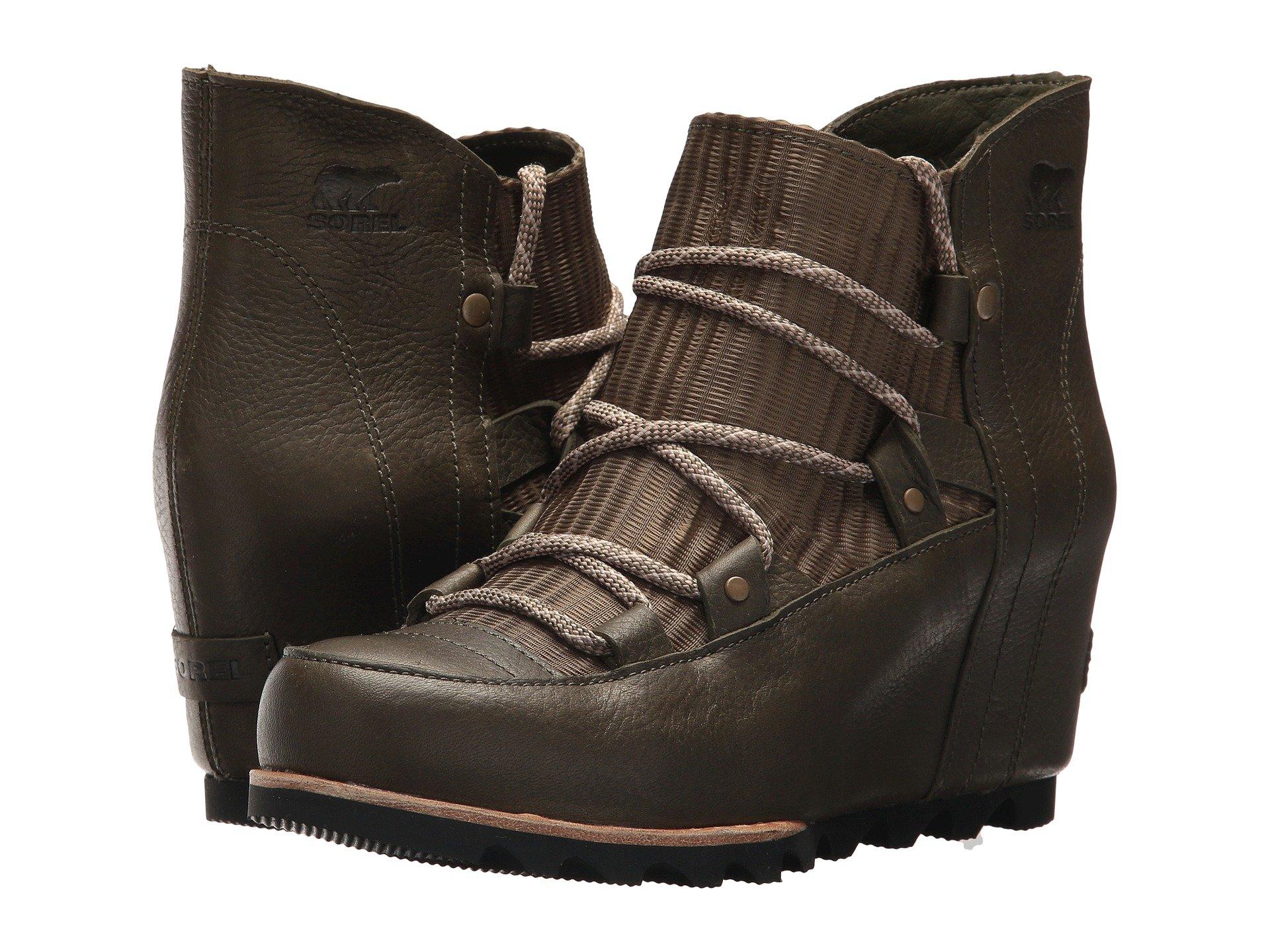 sorel sandy leather wedge boot