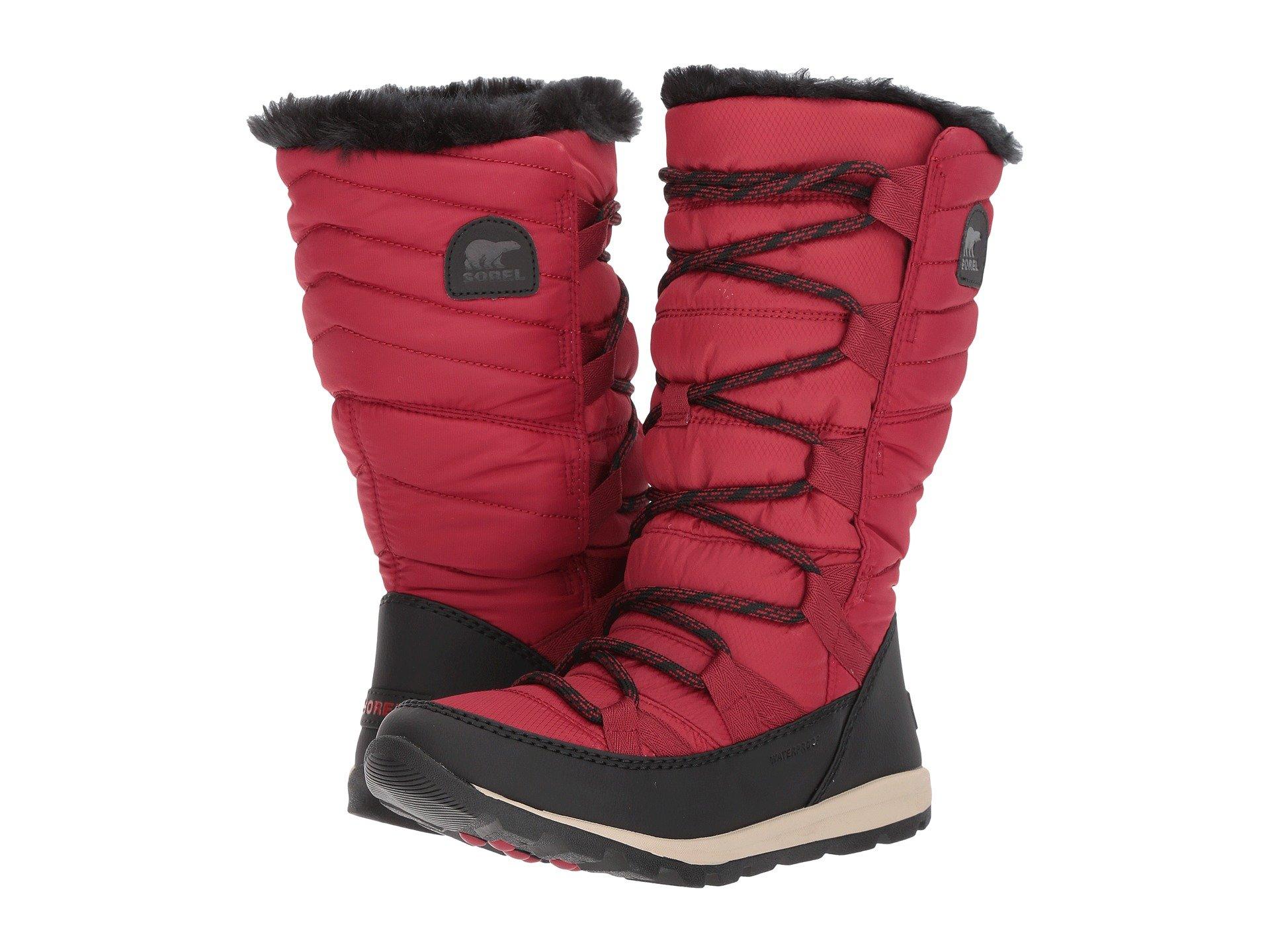 sorel red lace boots