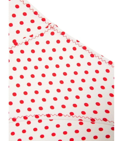 Shop Lisa Marie Fernandez Triple Poppy Swimsuit In White/red