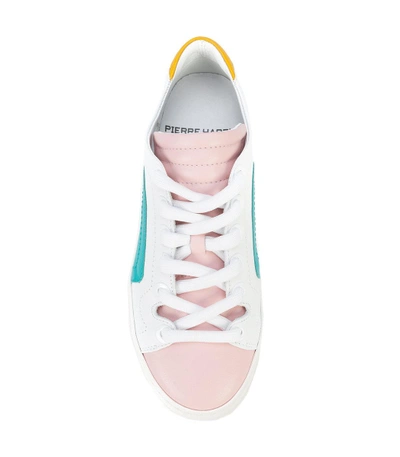 Shop Pierre Hardy Colorblock Lace-up Sneakers In White