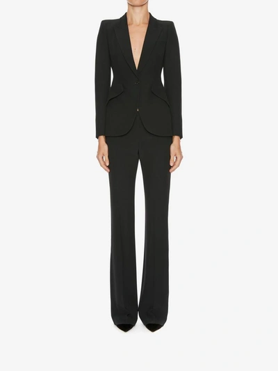 Shop Alexander Mcqueen Narrow Bootcut Pants In Black