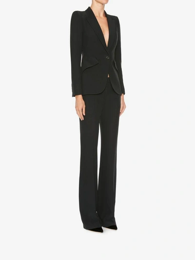 Shop Alexander Mcqueen Narrow Bootcut Pants In Black