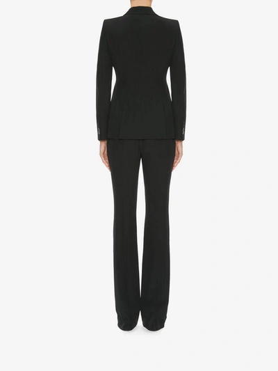 Shop Alexander Mcqueen Narrow Bootcut Pants In Black