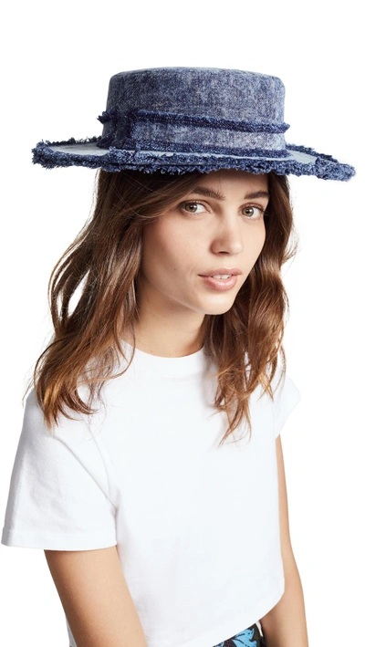 Shop Eugenia Kim Brigitte Hat In Denim