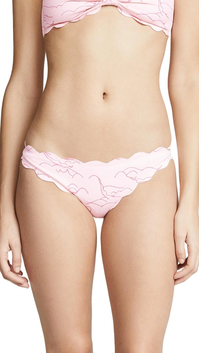 Shop Marysia Antibes Bottoms In Swimmer Print Cloud Pink