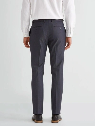 Shop Frank + Oak The Laurier Textured Cotton Blend Trouser In Mixed Navy