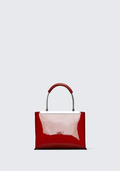 Shop Alexander Wang Patent Dime Small Satchel In Red