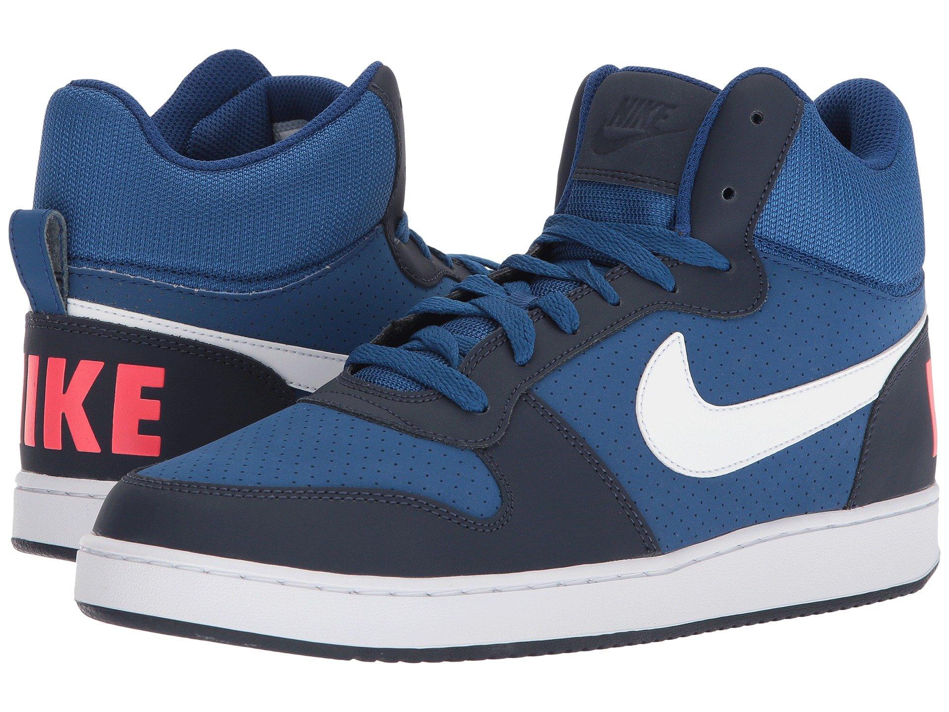 nike court borough mid blue