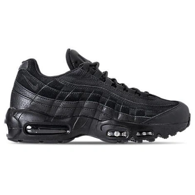 Shop Nike Men's Air Max 95 Premium Running Shoes, Black