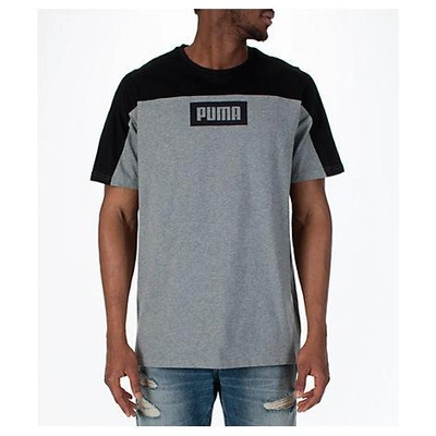 Shop Puma Men's Rebel Block T-shirt, Grey