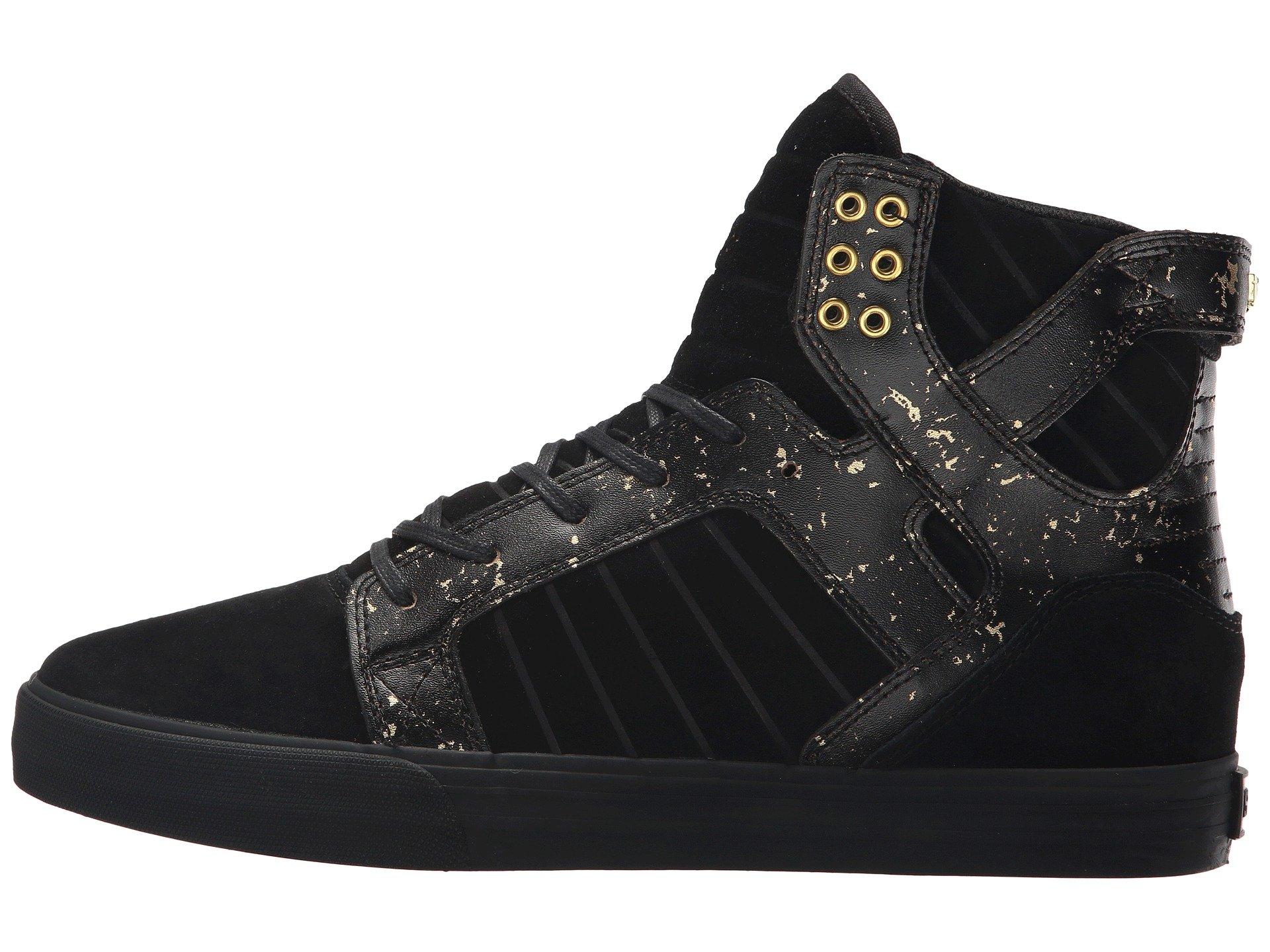 supra skytop black gold